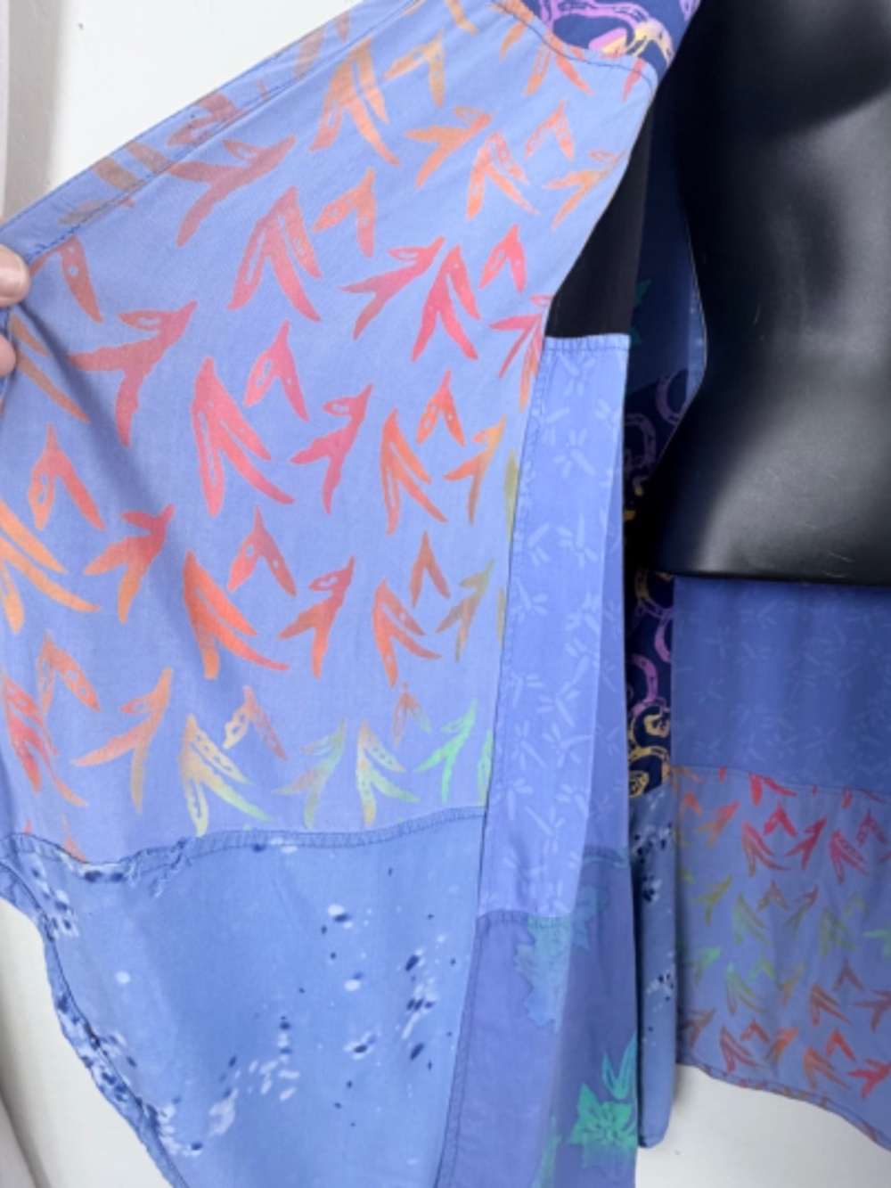 wild thing wild woman wearable art batik kimono oversized boho lagenlook artisan - Picture 11 of 13
